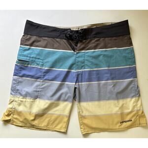 Patagonia Men’s Stretch Planing Board Surf Shorts 10" Inseam Multi Stripe 36